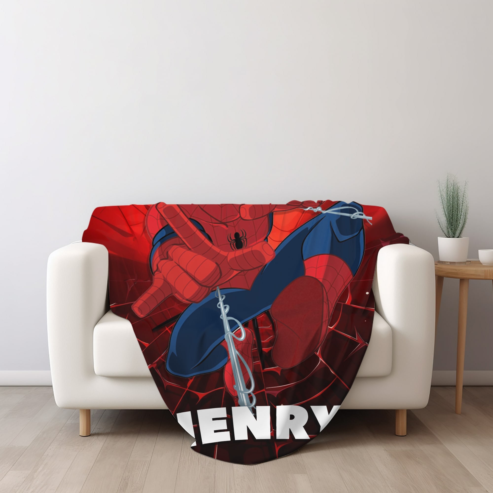 Personalized Family Spiderman Blanket Spiderman Fleece Blanket