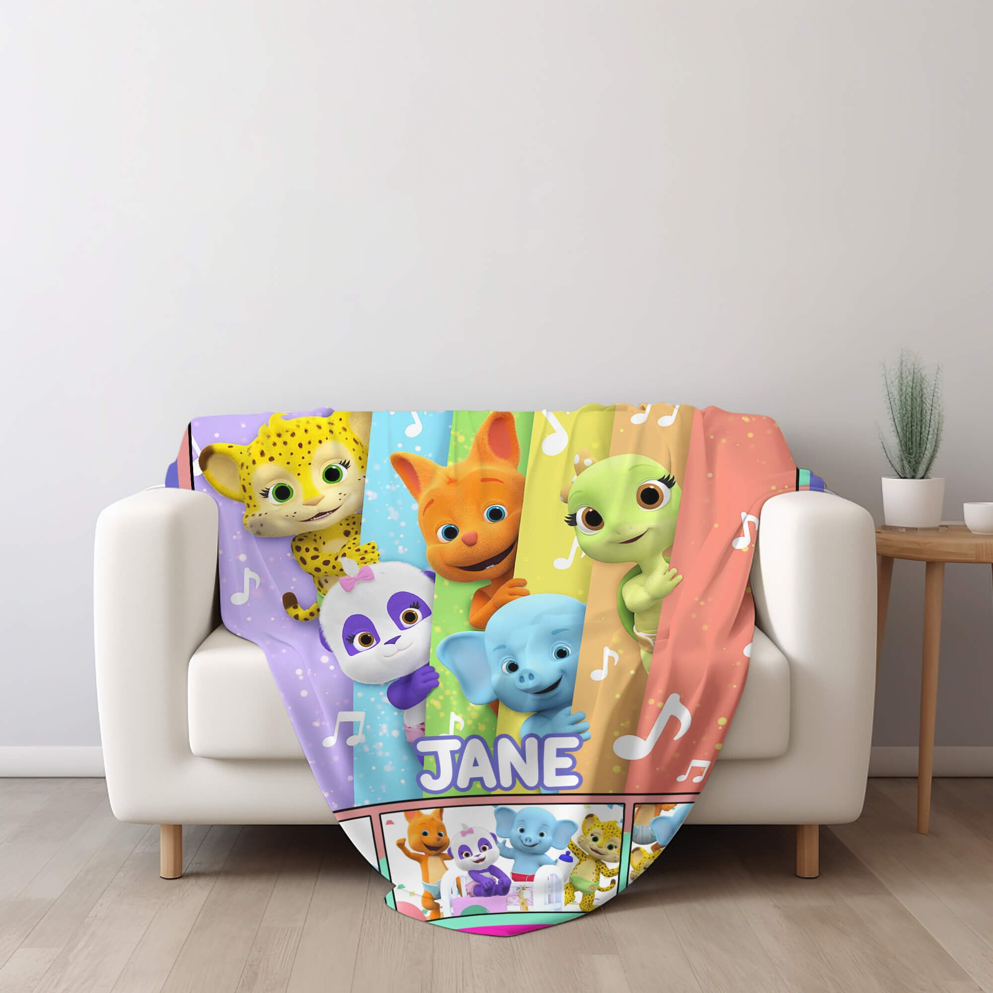 Word Party Blanket | Custom Blanket With Name Fleece Blanket