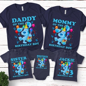 Blues Clues Birthday T shirt, Blues Clues Theme Party, Personalized shirts for kids, Family matching birthday shirt BXM414