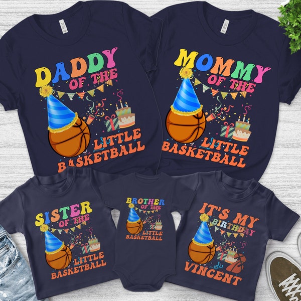 Personalized Basketball Family Birthday Tees,Basketball Birthday Boy,Basketball,Customized Birthday Tee,Basketball Matching Birthday DZLU18