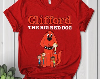 Clifford The Big Red Dog Shirt, Personalized Clifford Dog Family Birthday Shirt, Clifford Dog Party Shirt, Clifford Dog Shirt BYCG11