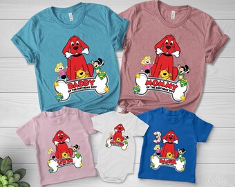 Clifford the Big Red Dog Shirt, Personalized Clifford Dog Family Birthday Shirt, Clifford Dog Party Shirt, Clifford Dog Birthday CZCA22