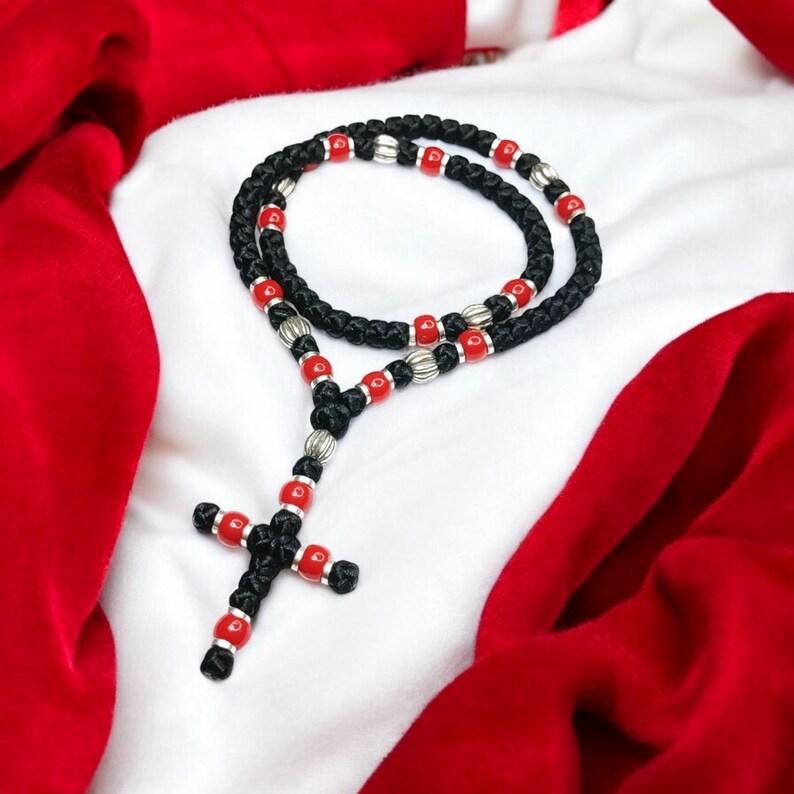 Religious Rope 50 Knots Christian Handmade Prayer Rope Komboskini With Metal and ...