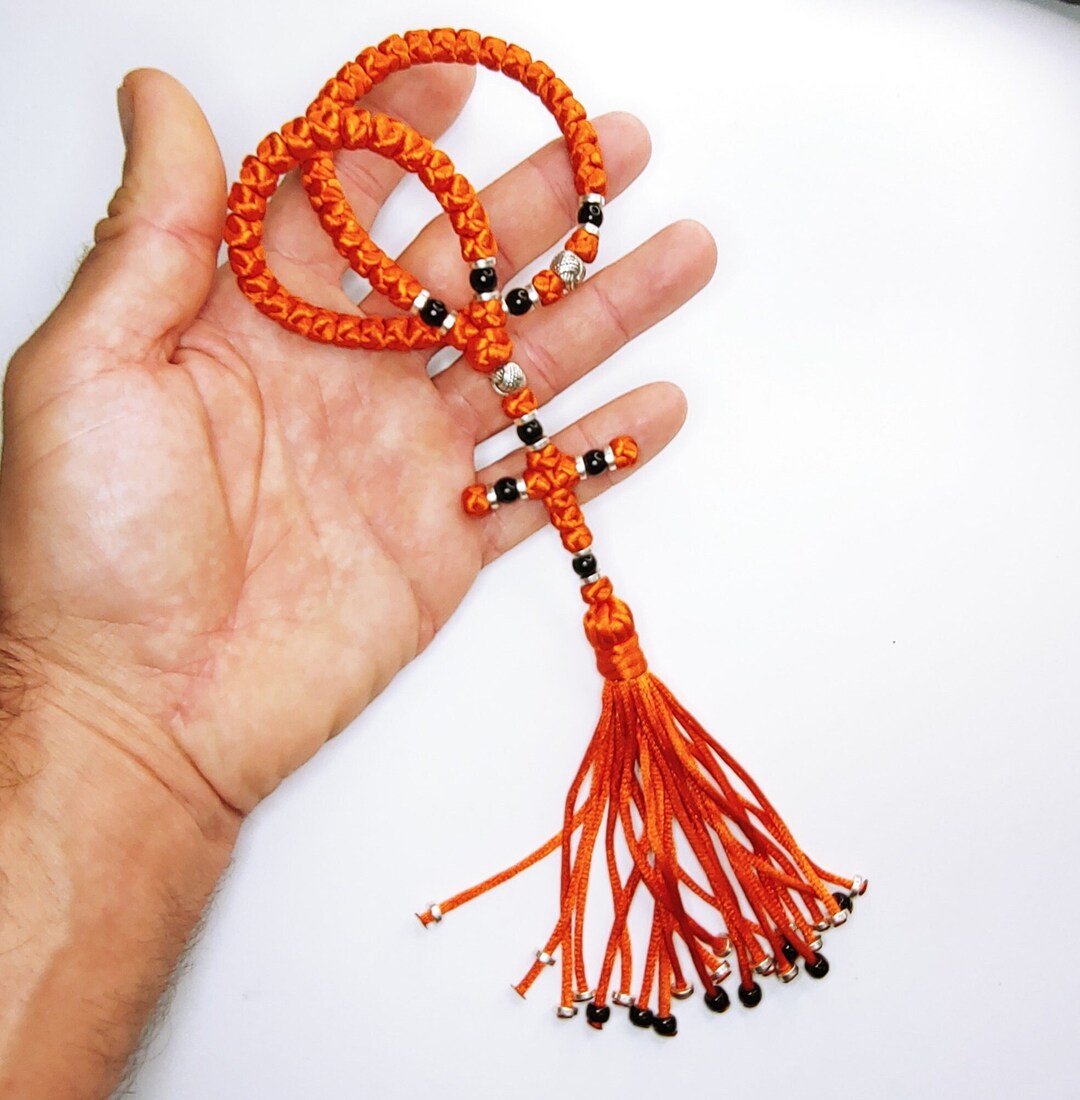 Religious Rope 50 Knots Christian Handmade Prayer Rope Komboskini With Metal and ...