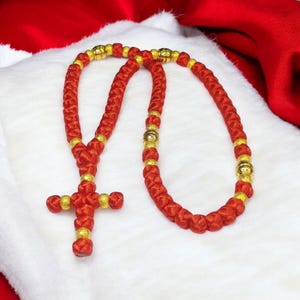 50 knots Christian Handmade Prayer Rope Komboskini with Metal Beads