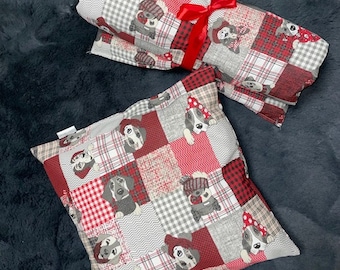 Hunde Ostergeschenk Kuschelweiches Hundekissen Kissen Kuschelkissen Hundemotiv Ostern Wellness Fleece Schlafkissen