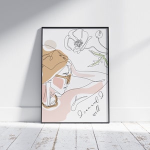 Aesthetic Woman | Line Art | One line Drawing | Minimalist Art | Wall Poster | Download Printable | Digital Art