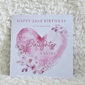 Personnalisée fille, carte d'anniversaire fille, fille spéciale, joyeux anniversaire, carte d'âge pour elle, adolescent, 16e, 18e, 21e, 30e,