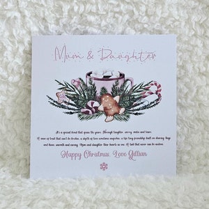 Carte de Noël personnalisée pour maman, carte spéciale pour maman, pour maman, pour maman, carte de Noël pour elle, poème souvenir