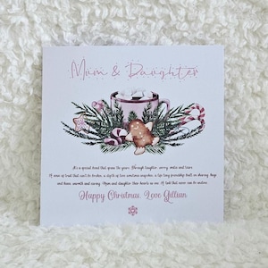 Carte de Noël personnalisée pour maman, carte spéciale pour maman, pour maman, pour maman, carte de Noël pour elle, poème souvenir