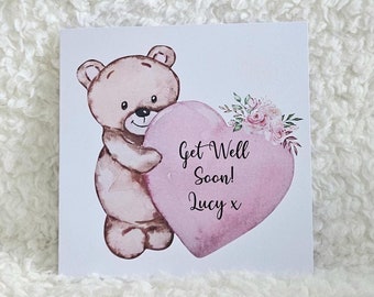 Personalised get well card