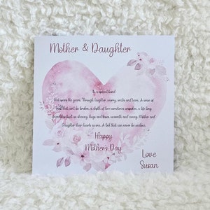 Cartes de fête des mères, cartes pour maman, carte pour maman, carte de fête des mères poème, carte souvenir de la fête des mères, carte personnalisée de la fête des mères.