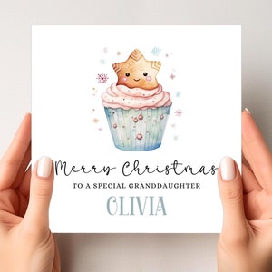 Petite-fille personnalisée de Noël pour fille | Carte de Noël pour enfants pour fille, petite-fille, nièce | Petite fille |