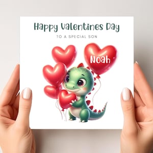 Carte de Saint-Valentin personnalisée pour fils, carte de Saint-Valentin pour petit-fils, Saint-Valentin pour enfants, de maman, grand-mère, pour garçons, neveu