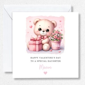 Carte de Saint-Valentin personnalisée pour fille, carte de Saint-Valentin pour petite-fille, Saint-Valentin pour enfants, de maman, grand-mère