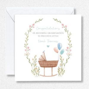 Carte personnalisée de nouveaux grands-parents, nouvelles cartes personnalisées de grand-mère grand-père, félicitations pour être devenus grands-parents, nouveau bébé.