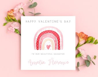 Personalised valentine's card for Daughter, valentine's Day card for Granddaughter, valentine's for kids, From Mummy Mum Grandma