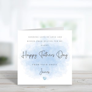 Father's Day Card from heaven - Baby loss card - Angel baby Father's Day card - Personalised Father's day card. For Daddy.