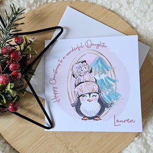 Petite-fille personnalisée de Noël pour enfants | Carte de Noël pour enfants pour fille, petite-fille, nièce | Petite fille