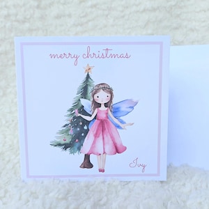 Petite-fille personnalisée de Noël pour fille | Carte de Noël pour enfants pour fille, petite-fille, nièce | Petite fille | Fée