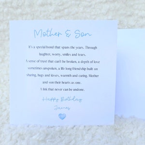 Carte d'anniversaire fils - carte pour l'anniversaire de son fils - carte d'anniversaire pour lui poème carte d'anniversaire fils - carte d'anniversaire spéciale fils souvenir maman cadeau maman