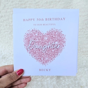 Personnalisée fille, carte d'anniversaire fille, fille spéciale, joyeux anniversaire, carte d'âge pour elle, adolescent, 16e, 18e, 21e, 30e,