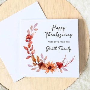 Carte de Thanksgiving, Happy Thanksgiving, cartes personnalisées, carte d'automne, carte personnalisée de citrouilles de Thanksgiving