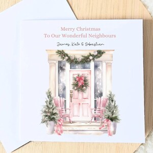 Carte de Noël personnalisée pour des voisins, des voisins, pour des amis, Cartes de Noël au Royaume-Uni, carte personnalisée, pour des amis, d'à côté
