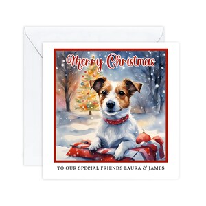 Cartes de Noël personnalisées, Cartes de Noël Jack Russell Terrier, Pour les amis, Pour maman et papa, Noël chien mignon, carte spéciale