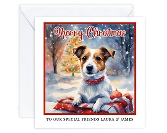 Personalised  Jack Russell Terrier Christmas Card