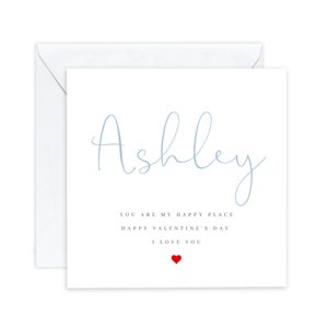 Carte de Saint Valentin personnalisée pour lui, carte de Saint Valentin nom, pour petit ami, pour mari