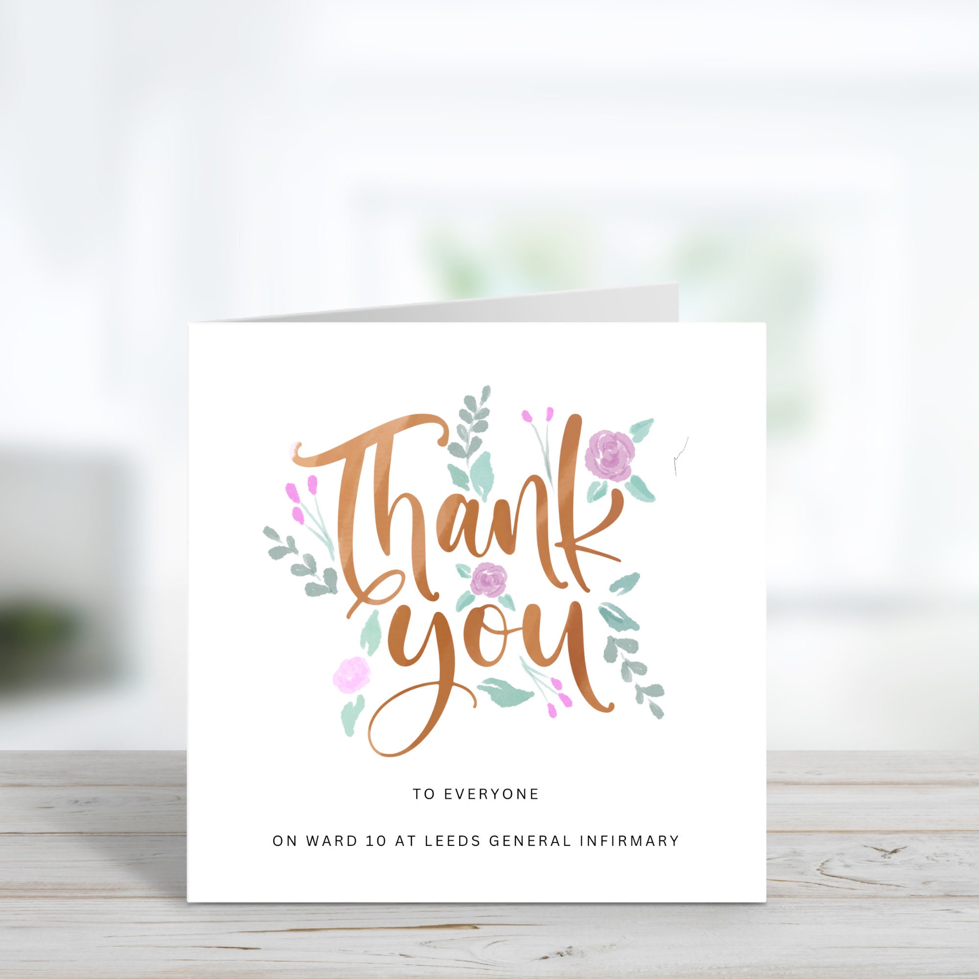 Personalised Thank You Card for Doctors Nurses Hospital - Etsy