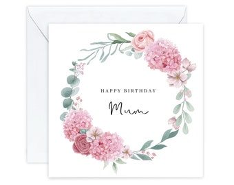 Mum Birthday Card | Mom Birthday Card | Cards For Mum | Gift For Mum | Happy Birthday Mum | Grandma | Nana | Gran | Sister | Auntie | Floral