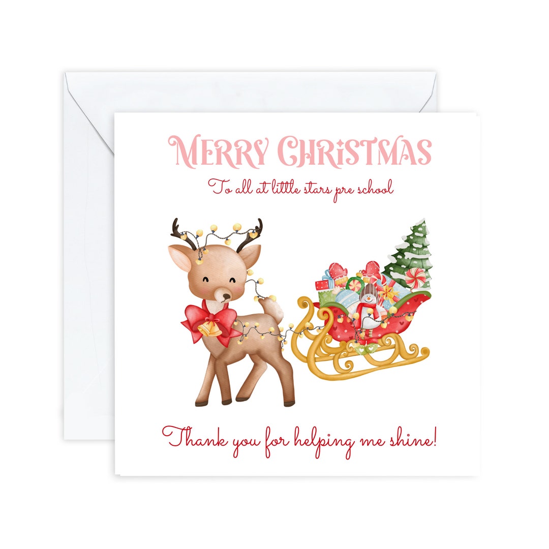Nursery Christmas Card Preschool Christmas Card Etsy UK