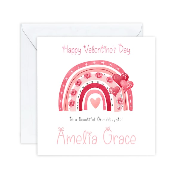 Personalised valentine's card for Daughter, valentine's Day card for Granddaughter, valentine's for kids, From Mummy Mum Grandma