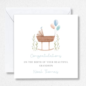 Carte personnalisée de nouveaux grands-parents, nouvelles cartes personnalisées de grand-mère grand-père, félicitations pour être devenus grands-parents, nouveau bébé.