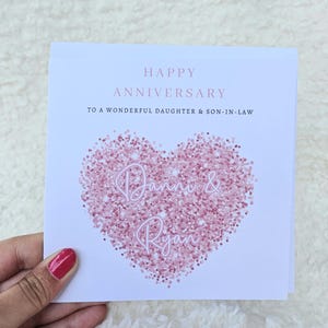 Carte d'anniversaire personnalisée pour belle-fille et beau-fils, belle-fille et fils, anniversaire spécial, cadeau d'anniversaire. Carte personnalisée