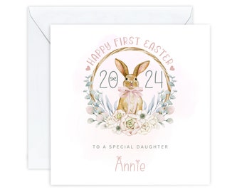 Personalised Daughter First Easter card, Granddaughter 1st Easter card, Baby First Easter, Daughter, Niece, Goddaughter, Easter Gift