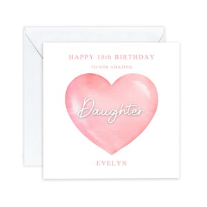 Personalised Daughter, Daughter Birthday Card, Special Daughter, Happy Birthday, Age Card For Her, Teenager, 16th, 18th, 21st, 30th,