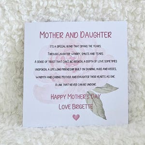 Carte de fête des mères, carte pour maman, carte pour maman, carte de fête des mères poème, carte souvenir de fête des mères, carte personnalisée de fête des mères.