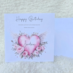 Carte d'anniversaire personnalisée tombée du ciel, maman, papa, papa, tante, ami, soeur, ange bébé, enfant, cadeau du ciel, pour elle, grand-mère