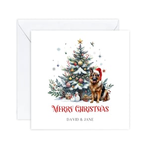 Cartes de Noël personnalisées, cartes de Noël de chien de berger allemand, pour des amis, pour maman et papa, Noël de chien mignon, mots personnalisés de carte spéciale