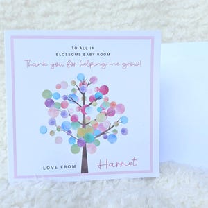Merci de m'avoir aidé à grandir Carte de remerciement pour crèche préscolaire - Carte personnalisée pour enseignant, travailleur clé, crèche, carte préscolaire.