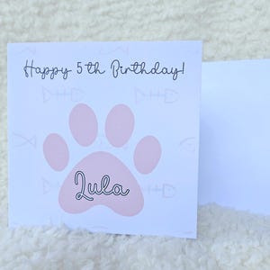 Carte d'anniversaire chat, cartes d'anniversaire pour chat, carte d'anniversaire pour animal de compagnie, carte d'anniversaire Bine, carte d'anniversaire personnalisée pour chat, carte d'anniversaire Furbaby,