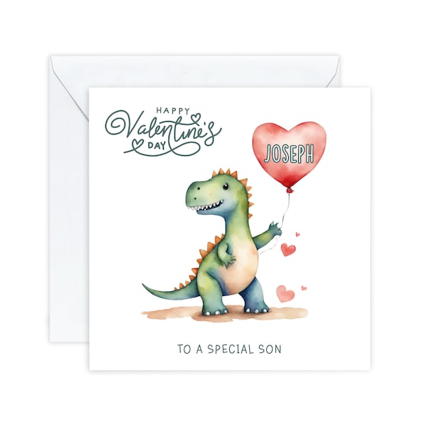 Personalised valentine's card for Son, valentine's Day card for Grandson, valentine's for kids, From Mummy Mum Grandma, For Boys, Nephew