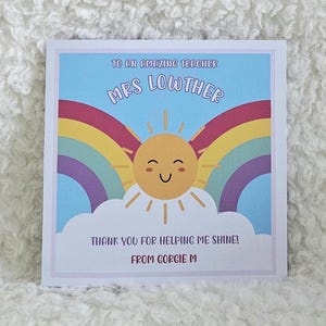 Cadeau pour enseignant Cartes de remerciement, carte pour enseignant, carte de fin d'école, carte de remerciement pour enseignant, carte de enseignant personnalisée, carte de remerciement.