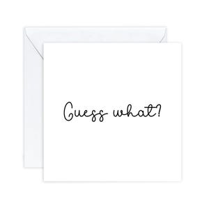 Devinez quoi les cartes, Cartes grossesse, Vous allez être grands-parents, une grand-mère, grand-père, tante, oncle, carte personnalisée grande soeur, frère
