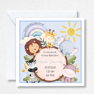 Carte de bienvenue dans le monde pour bébé garçon, nouveau-né, petit-fils, petit-fils, bébés garçons 2025, nouveau-né, maman, papa, nouveaux parents, cadeau de félicitations, neveu