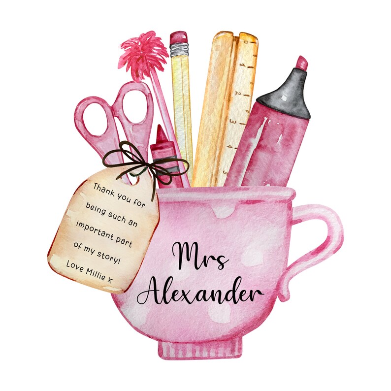 Personalised Teacher Thank You Card: End of School Gift - Etsy Canada