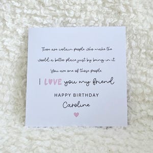 Carte d'ami, carte d'anniversaire d'un ami, carte de poème, carte d'anniversaire pour un ami, carte pour le meilleur ami, ami spécial, carte d'ami Royaume-Uni, personnalisée